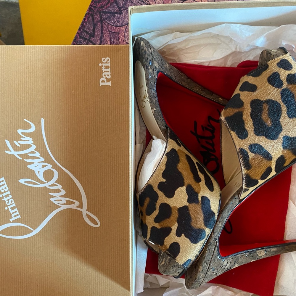 Leopard calf hair authentic Christian louboutin heels